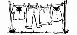 Clothes Line Clipart Washing Clothesline Cliparts Drawing Cartoon Drawings Clip Laundry Clothing Colouring Shirt Put Baby Socks Off sketch template