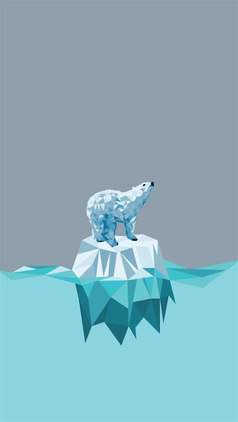 minimal iphone wallpaper polar bear minimalist wallpaper in 2019 iphone wallpaper blue