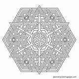 Geometric Geometry Triplex Badd Zentangle Mandalas Redux sketch template