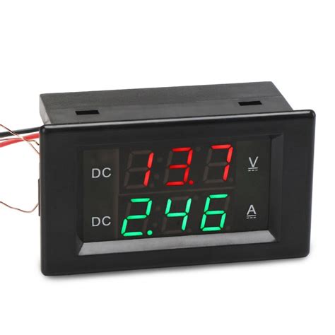 digital voltmeter ammeter dc va led dual display voltagecurrent meter dc   volt