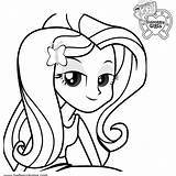 Equestria Coloring Fluttershy Sweetie sketch template