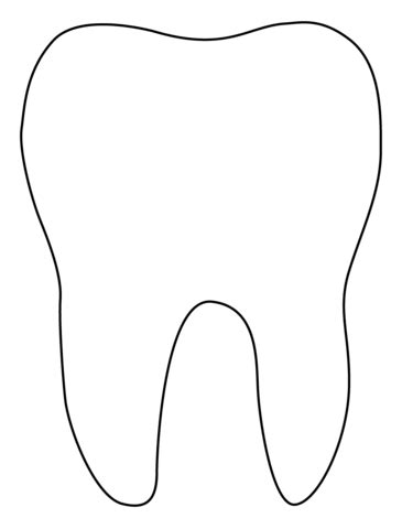 tooth outline printable
