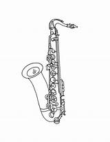 Saxophone Musical Bulk sketch template