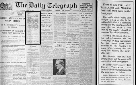 the daily telegraph 160th anniversary the best front pages