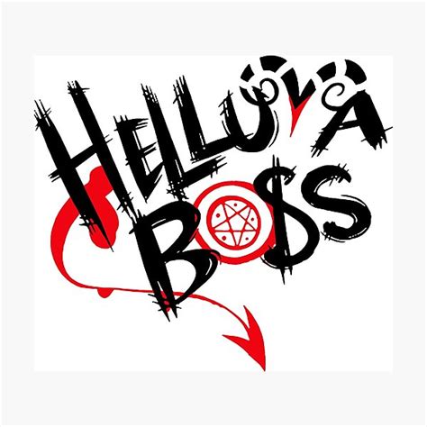 helluva boss black logo photographic print  sale  nikodiann