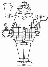 Lumberjack Coloring Colouring Pages Lumber Jack Tale Urban Threads Lovable Choose Board Kids Embroidery Cartoon sketch template