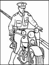 Policeman Coloring Drawing Popular sketch template