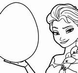 Elsa Frozen Coloring Easter Color Anna Pages Egg Her Coloringpagesonly sketch template