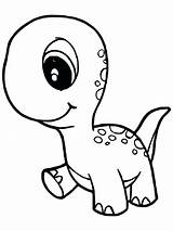 Coloring Dinosaurs Pages Kids Dino Color Baby Print Simple Children Printable sketch template