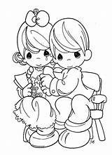 Precious Moments Coloring Pages Printable Kids Color Moment Dibujos Boy sketch template