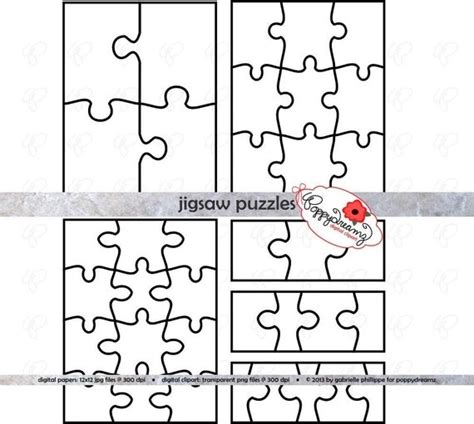 jigsaw puzzle template   clipart set  dpi school
