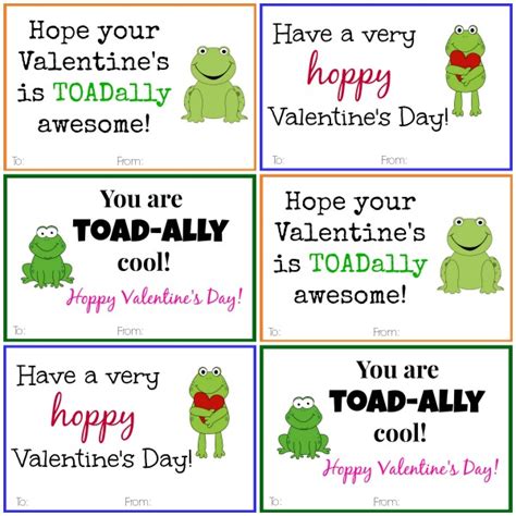 frog valentine cards diy printable valentine cards