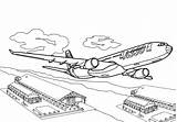 Coloring Pages Jet Plane Jumbo Planes Airport Print Colouring Airplane Aircraft Aeroplane Carrier Color Getcolorings Helicopter Size Technique Omalovanky Getdrawings sketch template