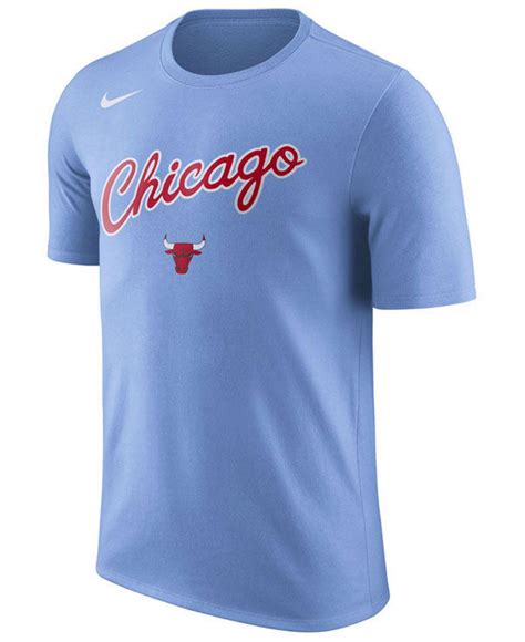 nike chicago bulls city team  shirt  blue  men lyst