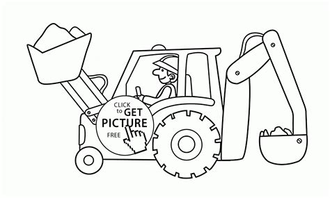 excavator coloring page  kids transportation coloring pages