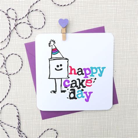 happy cake day birthday card by parsy card co