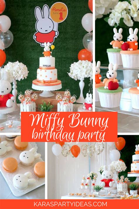 Kara S Party Ideas Miffy Bunny Birthday Party Kara S