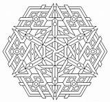 Coloring Geometric Pages Mandala Comments sketch template