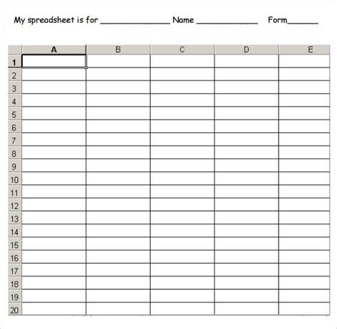 blank spreadsheet template printable   printable blank spreadsheet templates budget