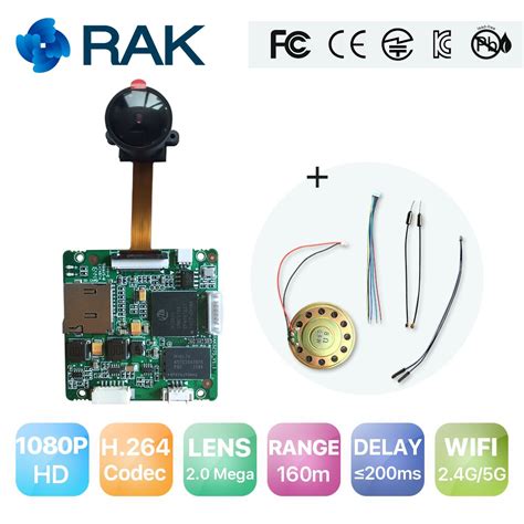 rak  intelligent wifi video module full hd p fps wireless drone camera module
