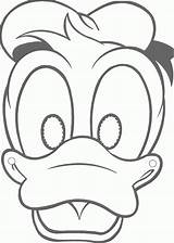Coloring Face Pages Duck Donald Popular sketch template