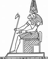 Egyptian God Throne Amon King Clipart Egypt Ancient Drawing Coloring Getdrawings Vectors Deity Pixabay Vector sketch template