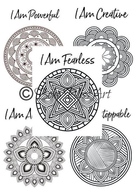 empowering quote mandala coloring sheets diy mandala sheets