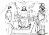 Zeus Athena Coloring Help Asks Pages sketch template