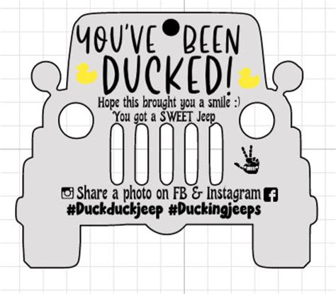 duck duck jeep tags customizable rubberbands included etsy