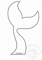 Tail Outline Kids Sirena sketch template