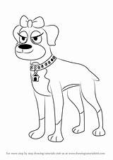 Puppies Pound Draw Cookie Drawing Cartoon Step Coloring Pages sketch template