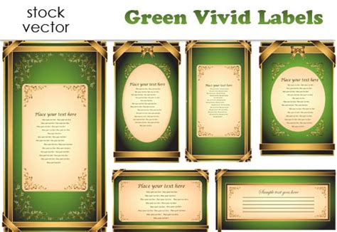 green labels vector