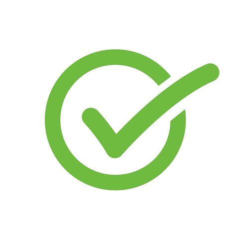 green check mark icon   circle  vector art  vecteezy