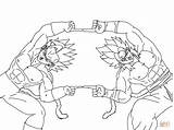 Coloring Fusion Super Pages Saiyan Goku Dragon Ball Drawing Deviantart Printable sketch template