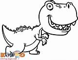 Kids Dinosaur Color Rex Pages Coloring sketch template