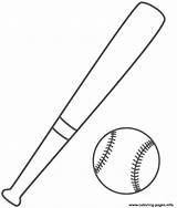 Coloring Ball Bat 1eab Pages Printable sketch template