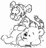 Pooh Winnie Coloring Drawing Pages Tigger Baby Lazarus Clipart Tiger Popular Getdrawings Library sketch template