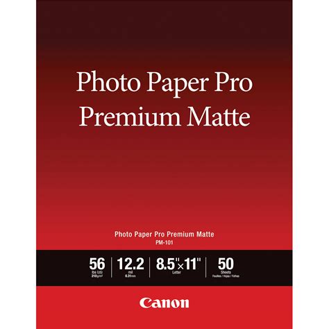 canon pm  photo paper pro premium matte  bh photo