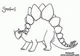 Stegosaurus Outline Printable sketch template