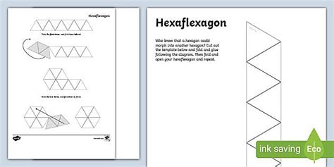 hexaflexagon template math geometry twinkl usa