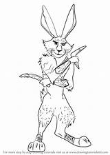 Guardians Rise Bunnymund Drawing Draw Step sketch template