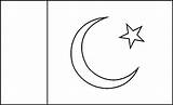 Colouring Pages Flag Coloring Drawing Sketch Color House Pakistan Pakistani A4 National sketch template