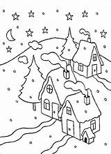 Colorare Disegni Paesaggi Invernali Paesaggio Montagna Schede Invernale Didattiche Pianetabambini Natale Natalizi sketch template