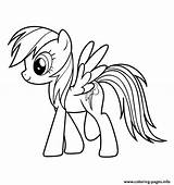 Dash Rainbow Pony Little Coloring Cartoon Pages Printable Prints Color sketch template