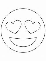 Emoji Coloring Pages Kids Drawings Face Smiley Cute Easy Heart Template Blank String Templates Disney Choose Board Simple Printable sketch template