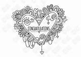 Congratulations Colouring Pages Tazi Graphics Printables Shop Heart sketch template