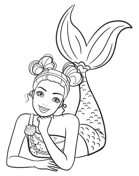 printable barbie coloring page