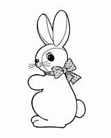 Bunny Coloring Pages Rabbit Easter Face Kids Printable Cartoon Colouring Color Bow Printables Animal Faces Popular Coloringhome sketch template