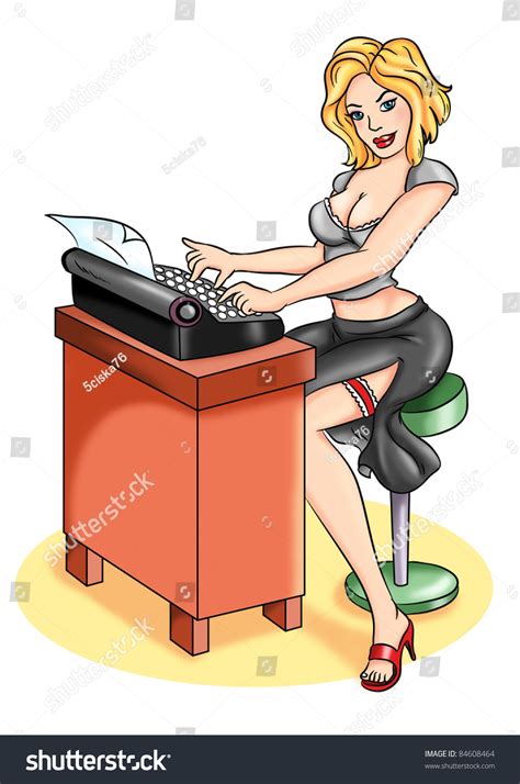 Sexy Secretary Stock Illustration 84608464 Shutterstock