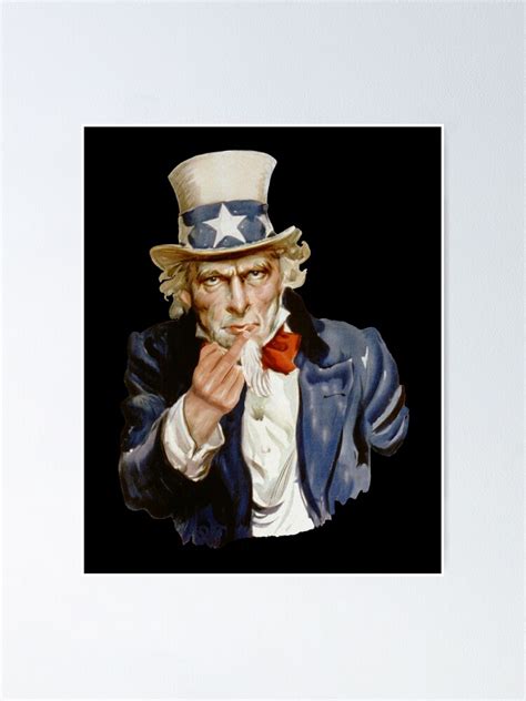Uncle Sam Giving Middle Finger Poster By Knappidesign